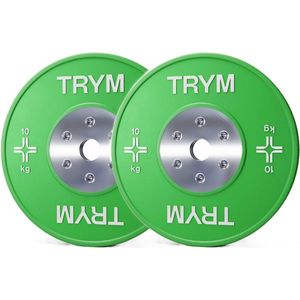 TRYM Bumperplate set - Bundel - 20 kg - 2 x 10 kg - Halterschijven - 50 mm