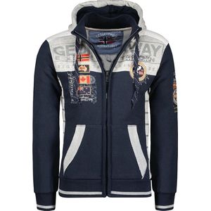 Geographical Norway Vest Met Capuchon Blauw Geday - S