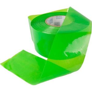 Kortpack - Afzetlint 75mm breed x 250mtr breed - Grasgroen - 1 rol - Waarschuwingslint - Barrier Tape - (027.0036)