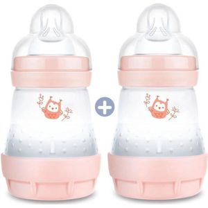 MAM Babyfles Easy Start / Natural Anti-Colic - 160 ml - Blush - Speenstroom 1 x2