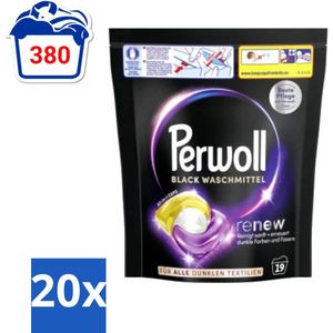 Perwoll - Wasmachinecapsules - Donkere Was - 19 Wasbeurten - Bulkverpakking - 20 stuks