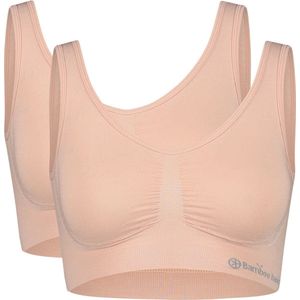 Comfortabel & Zijdezacht Bamboo Basics Nova - Bamboe BH (Multipack 2 stuks) Dames - Naadloos - Ondergoed - Roze - S