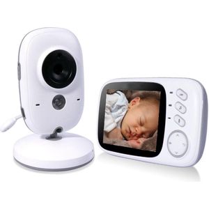 VB603 Babyfoon met Camera - 3.2 Inch Video Babyphone - Baby Monitor met Kleurenmonitor - Wit