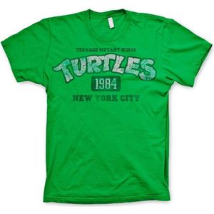 Teenage Mutant Ninja Turtles Heren Tshirt -M- Turtles NY 1984 Groen