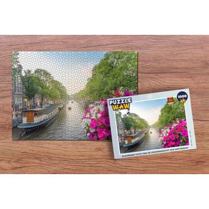 Puzzel Kleurrijke foto van de Prinsengracht van Amsterdam - Legpuzzel - Puzzel 1000 stukjes volwassenen