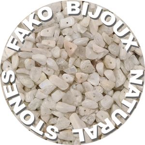 Fako Bijoux® - Stukjes Natuursteen - Natuursteen Chips - Stukjes Onregelmatige Natuursteen Split In Doosje - 5-8mm - 60-70 Gram - Maansteen