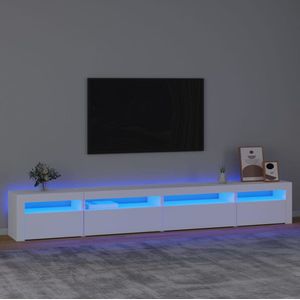 The Living Store TV-meubel The Living Store Luxe met RGB LED-verlichting - 270 x 35 x 40 cm (wit)