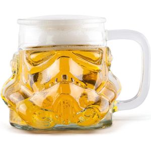 Transparant Stormtrooper bierglas - 1 pint formaat (600 ml) voor verzamelaars en bierliefhebbers
