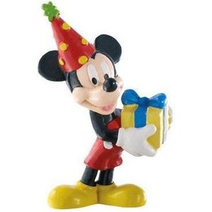 Mickey Mouse - Speelfiguur met cadeautje - Verjaaredag - Bullyland, 7 cm