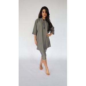 Semi Burkini Yasmine - Badpak -Zwemset- Maat XL - Kleur Taupe