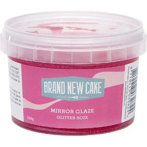 BrandNewCake® Mirror Glaze Glitter Roze 300gr - Spiegelglazuur - Taart en Dessert Decoraties