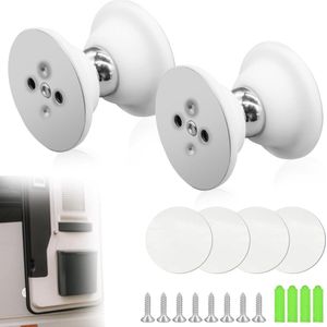 Magnetische deurstop RV-deurvergrendeling siliconen deurhouder - set van 2 - wit deurstopper buiten