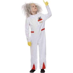 Smiffy's - Brainiac Kostuum - Back To The Future Verwarde Professor Doc Kind Kostuum - Wit / Beige - Medium - Carnavalskleding - Verkleedkleding