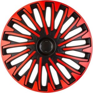 AutoStyle 4-Delige Wieldoppenset Soho 13-inch zwart/rood