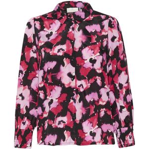 Kaffe Blouse Katanya Shirt 34 Sleeve 10508183 Pink Faded Flower Dames Maat - W44