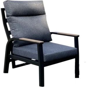 Kota lounge tuinstoel verstelbaar antraciet aluminium