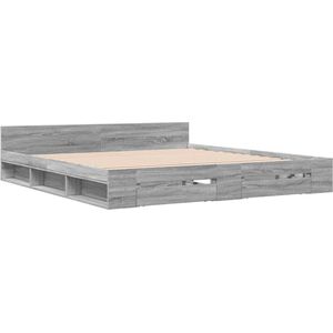 vidaXL-Bedframe-met-lades-bewerkt-hout-grijs-sonoma-eiken-180x200-cm