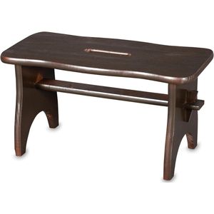TheLau ® Multifunctionele Houten Opstapkruk van Grenenhout voor Kinderen en Volwassenen in Bruin
