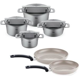 Fissler Phi Collection Pannenset met Glasdeksels, 6-delig