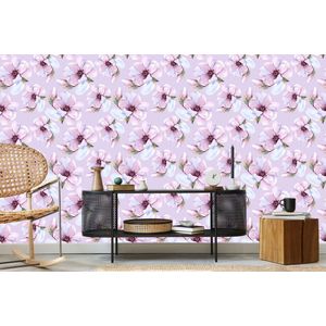 Behang bloemen flowers 53x1000 woonkamer - slaapkamer - 5 rol vliesbehang