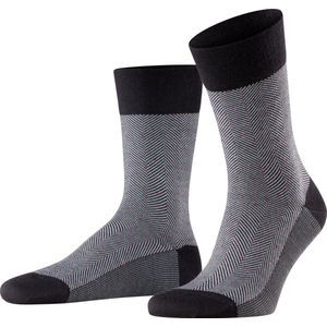 FALKE Sensitive Herringbone comfort band, geschikt voor diabetici merinowol sokken heren zwart - Maat 39-40