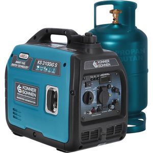 Lpg/Benzine Inverter Generator 3100W met USB Poorten en LED Display