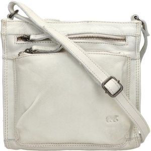 Bear Design Medium Crossbodytas / Schoudertas Dames - Leer - Davita - Wit