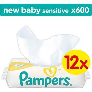 Pampers Sensitive Maximum care - Navulpak 600 stuks Navulpak - Babydoekjes
