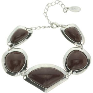 Behave Armband met bruine acryl stenen