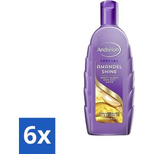 Andrélon - Amandel Shine - Shampoo - Voor Stralend Haar - 300 ml - Voordeelverpakking - 6 stuks