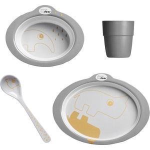 Done by Deer Contour Dinerset Grey / Gold