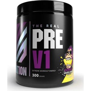 RS Nutrition The Real Pre V1 – Pre Workout – Sportdrank Poeder – Meer Energie & Concentratie – Grape Lemon