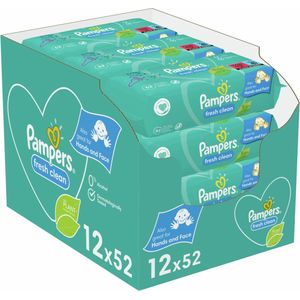Pampers Fresh Clean Billendoekjes - 12 x 52 Doekjes