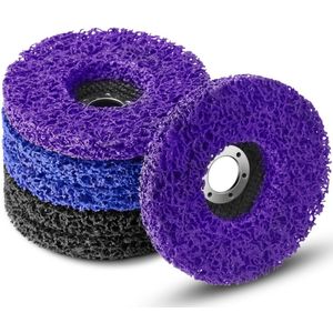 Grinding Wheel 125 x 22 mm Set of 6 Coarse Cleaning Discs - Nylon Tissue Disc Paint Removal Rust