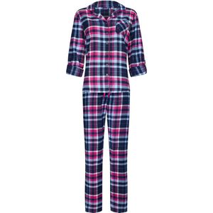Rebelle - Dames Pyjama set Emma - Blauw / Roze - Fanel - Katoen - Maat 46