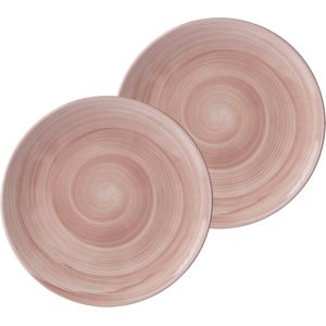 Bordenset 2-delig Valencia - Aardewerk Borden 21,5 cm - Bruin - Vaatwasmachinebestendig