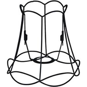 QAZQA granny frame - Retro Lampenkap - Ø 195 mm - Zwart -