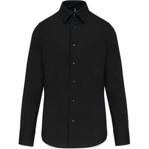 Kariban Heren stretch overhemd lange mouwen K529 - Black - S