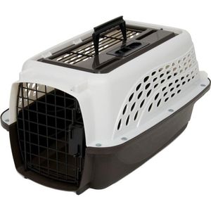 Petmate 2 Door Top Load Kennel - Reisbench hond of kat - Reismand - Transportbox hond - 100% gerecycled materiaal - XS - Wit