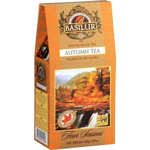BASILUR Autumn Tea - Ceylon zwarte thee met saffloer- en esdoornaroma, 100 g