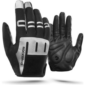 ROCKBROS Heren Fietshandschoenen Full Finger Lente/Herfst Handschoenen Touchscreen SBR Sporthandschoenen voor Fietsen Motorrijden M