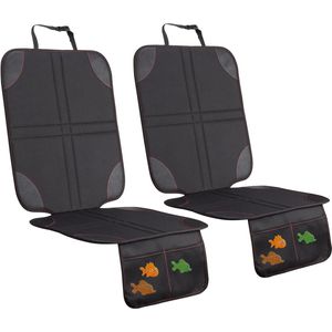 Set van 2 autostoelbeschermers met dikke vulling, bescherming voor autostoelen, beschermkussen van leer of stoffen bekleding van auto's