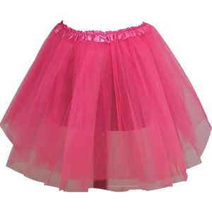 Tutu – Petticoat – Tule rokje – Neon pink - 40 cm - 3 lagen tule - Ballet rokje - Maat 152 t/m 42