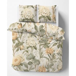 iSleep Dekbedovertrek Rosa - Tweepersoons - 200x200/220 cm - Creme