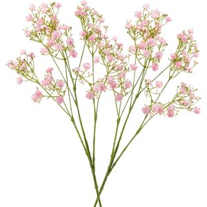 8x stuks kunstbloemen Gipskruid/Gypsophila takken lichtroze 68 cm - Kunstplanten en steelbloemen