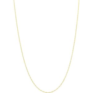 Lucardi Dames Ketting Prince of Wales - 9 karaat - Ketting - Cadeau - 46 cm - Geelgoud