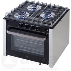 GASOVEN INBOUW 3 BRANDERS RVS