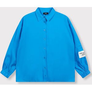 Shiny satin blouse blue - ALIX the label
