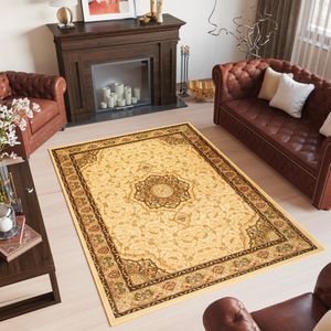 Tapiso Yesemek Vloerkleed Beige Oriental Oosters Tapijt Maat- 250x350