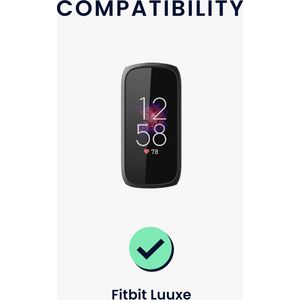 kwmobile elastisch bandje voor smartwatch - geschikt voor Fitbit Luxe - Horlogebandje van katoen - In zwart